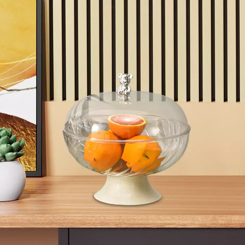 Swarve  Countertop Fruit Bowl with Lid Fruit Bowl Basket for Fruit Vegetable Storage 5