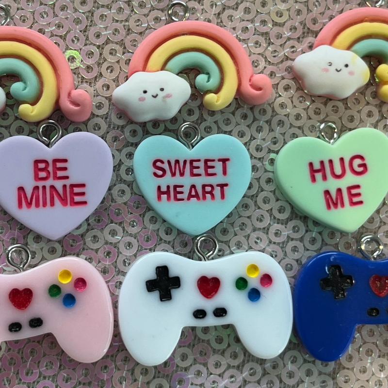 Fun acrylic charms for keychain or bracelet 0
