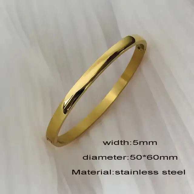 Luxury Brand Women's Gold Silver Stainless Steel Bracelets & Bangles - Waterproof Classic Jewelry 5
