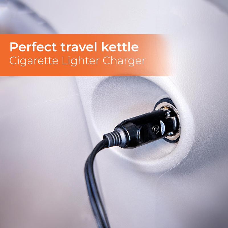Geepas 24V Travel Kettle 500ML Truck Kettle Hot Water Portable Kettle Cigarette Lighter 5