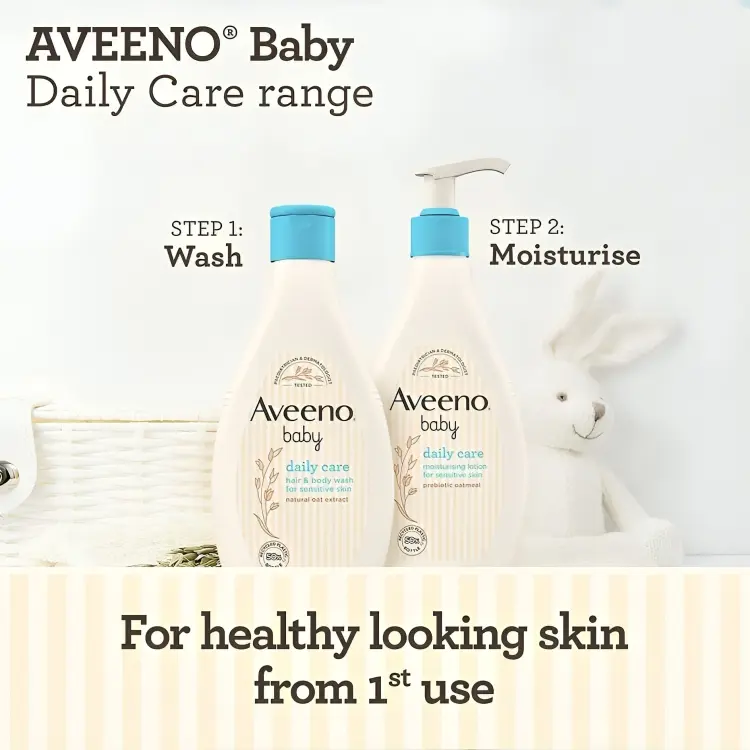 Aveeno Baby Daily Care Cleansing Hair & Body Wash 250ml - Gentle Comfort for Sensitive Skin 2