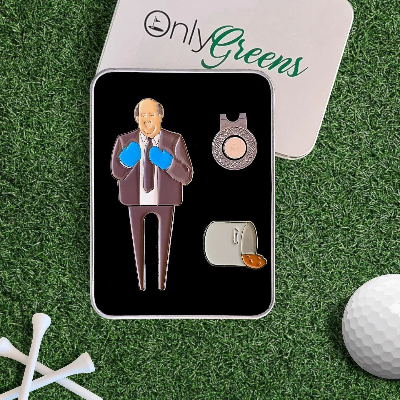 Only Greens Golf - Divot/Pitch Repair Tool and Ball Marker Set - Kevin's Chilli