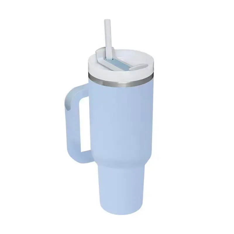 40oz Tumbler with Handle 2nd Generation, Leak-proof Lid and Straw, Insulated Stainless Steel Travel Mug, Cover Drinkware Reusable Bottle 3
