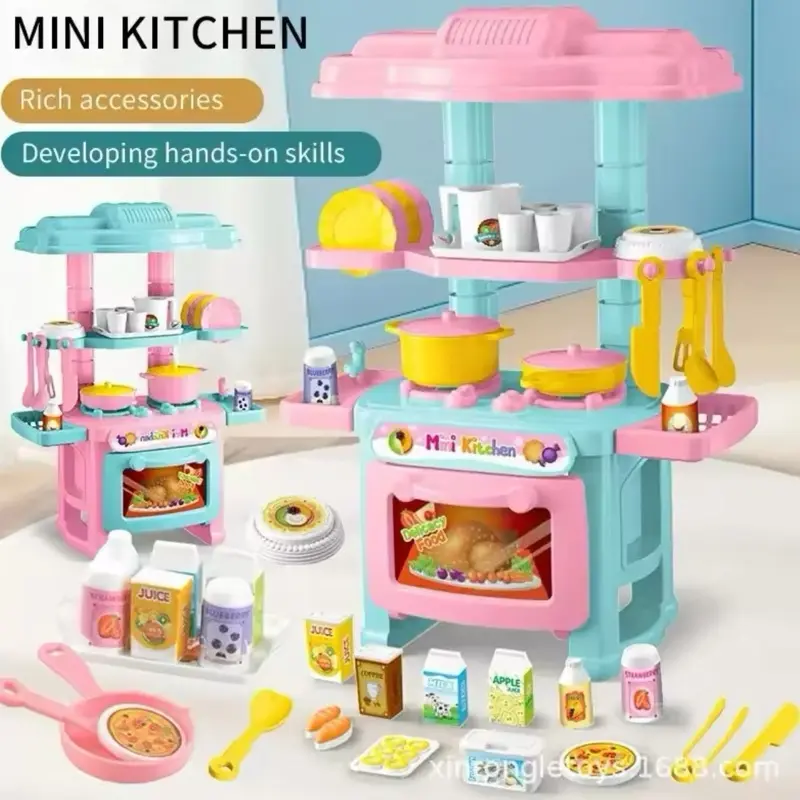 Mini Kitchen Set for Kids - Portable and Easy to Assemble