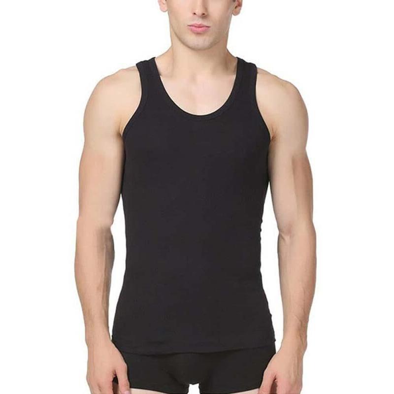 Pack of 3 New Mens Vests Singlet 100% Cotton Vest Tops for Men White Men's Vests Black Vests for Men UK Pack Utra Soft Mens Vest Undershirt Mens White Vest S to 5XL Menswear Natural Underwear Human 1
