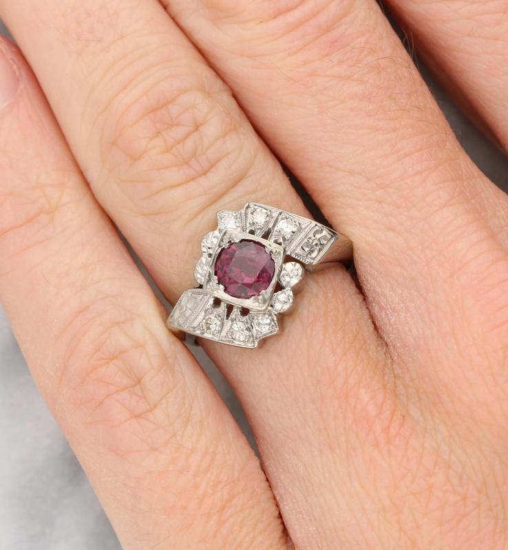 Ruby and diamond cocktail ring 1