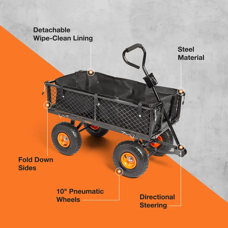 VonHaus 85L Garden Cart Trolley【UK SELLER】 3