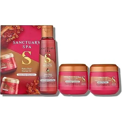 Sanctuary Spa Ruby Oud Gift Set Body Care Comfort Kit Argan