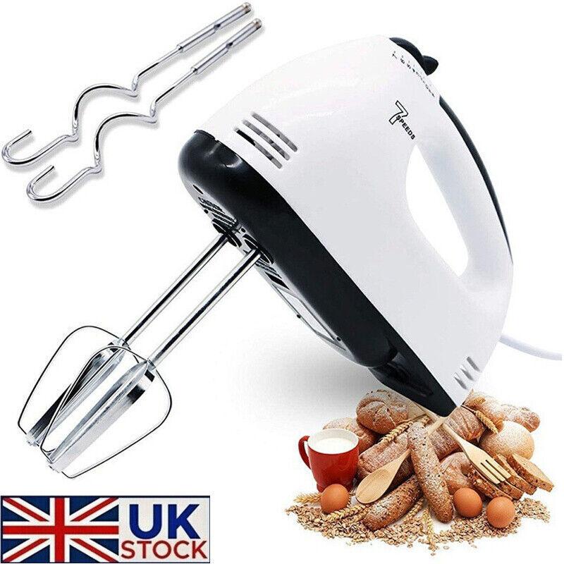 7 Speed Electric Hand Hero Mixer Electronic Handheld Whisk Food Blender Egg Cake 0