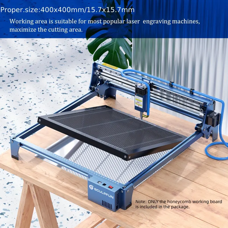 SCULPFUN Honeycomb Working Table 400x400x22mm, Honeycomb Laser Bed For CO2 Or Diode Laser Engraver And Cutting Machine, Laser Engraver Accessories, Fast Heat Dissipation, Smooth Edge Cutting 3