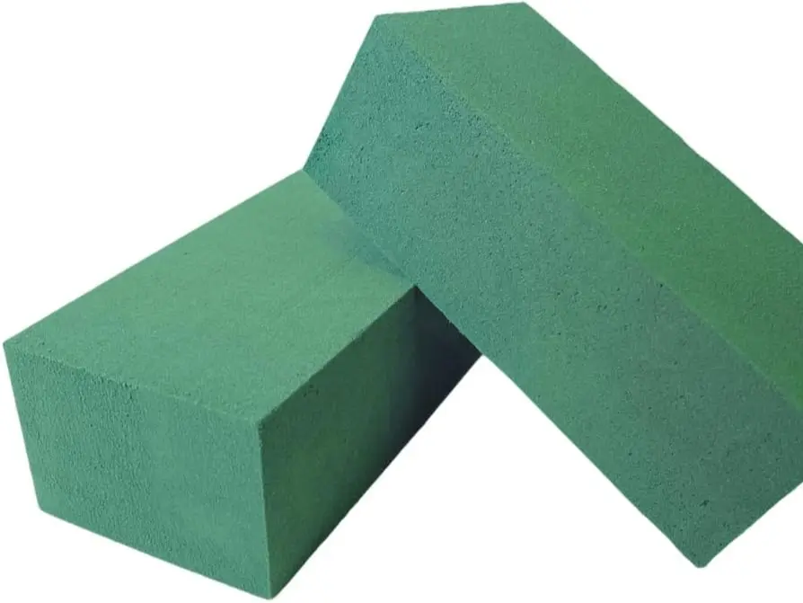 2 x Wet Floral Foam Bricks for Fresh Flowers - Foam Sponge for Wedding Arrangements - Florist Floral Foam Blocks - DIY Craft Supplies