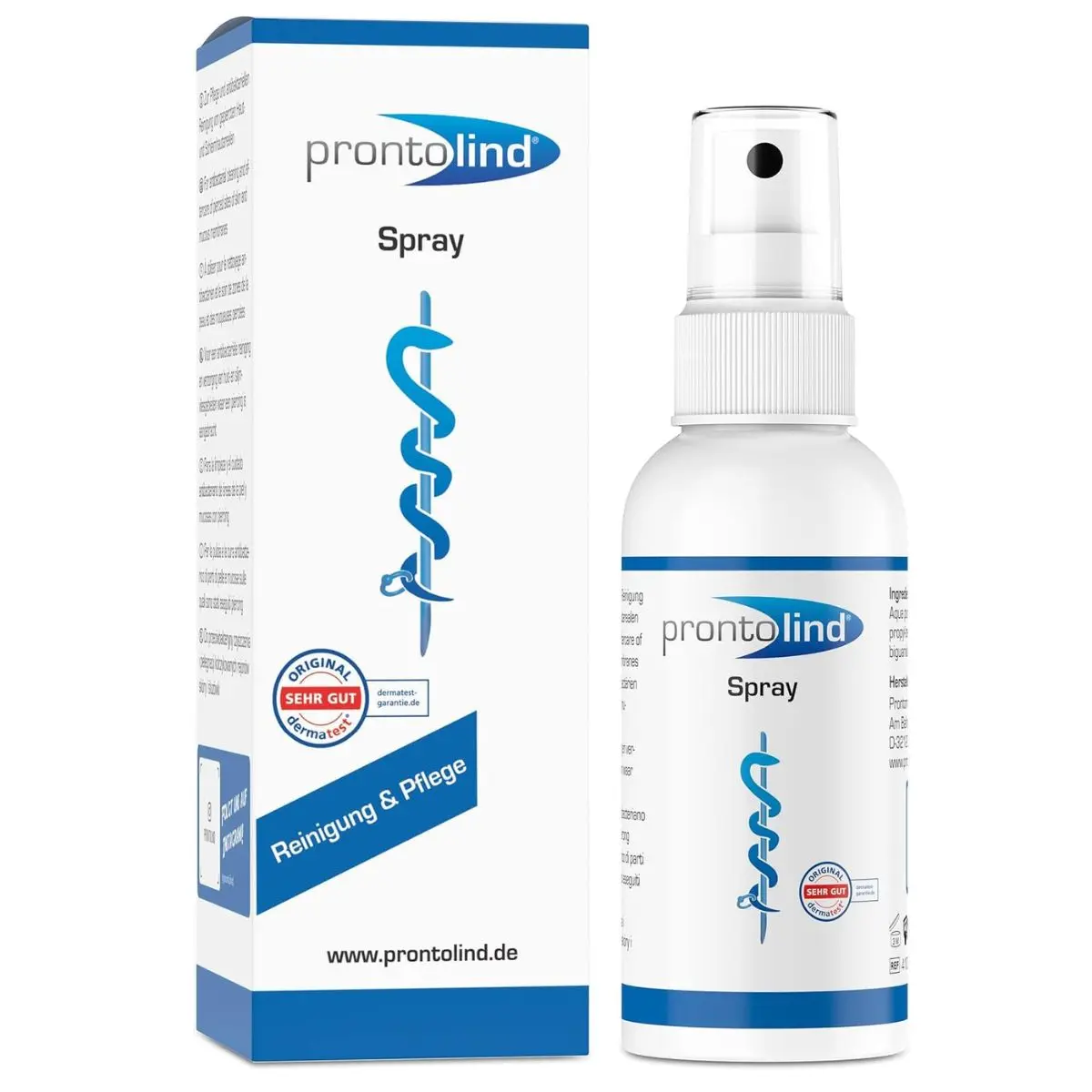 Prontolind Spray 75 ml - for Cleaning and Care of Piercings, Tunnels, Plugs and Body modifications Oral Daily Comfort Cleansing Pack Cleanser