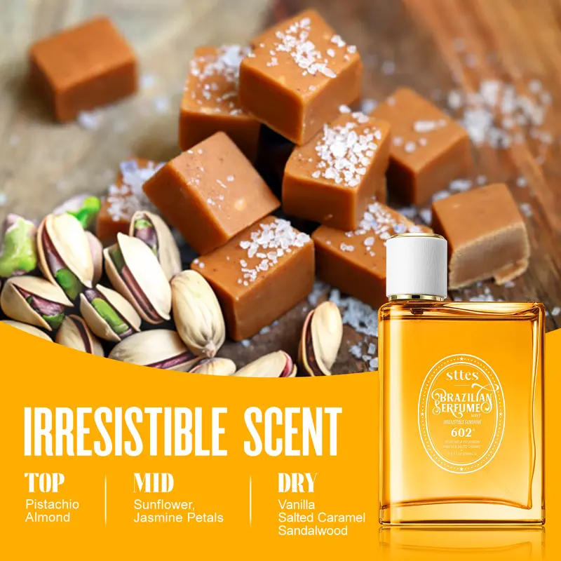 Sttes Perfume  602# - Eau De Perfume 100ml (3.4fl Oz)  vanilla Gourmet tune (Caramel vanilla flavor)  Fragrance Irresistible 5