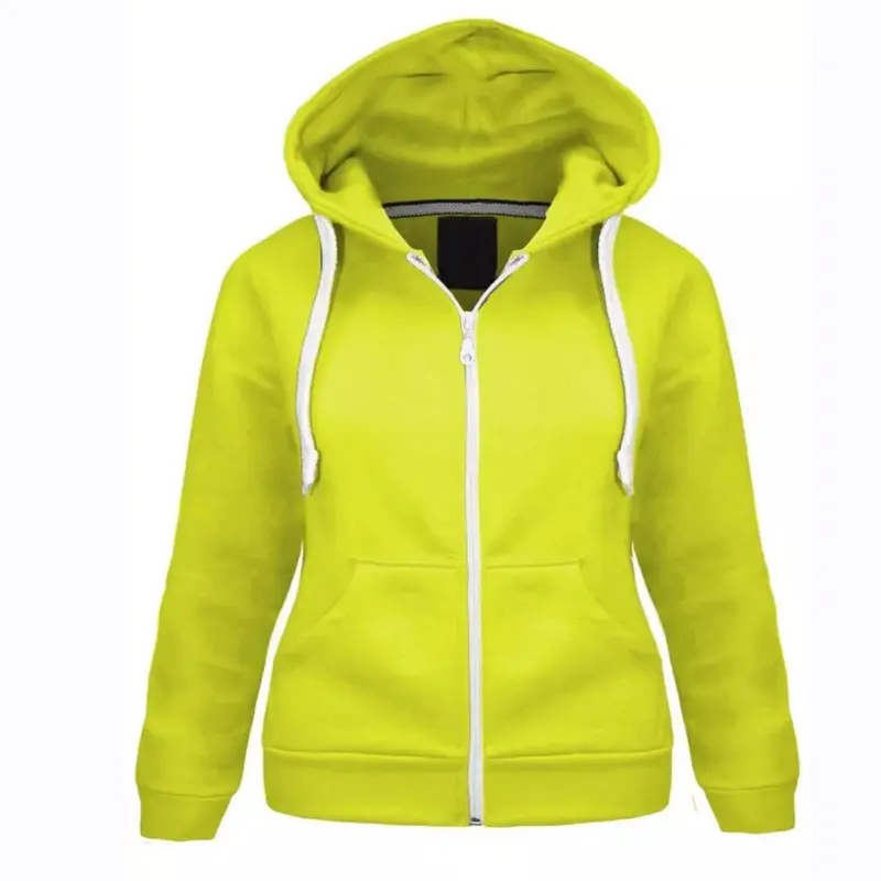 ZEROX-WORLD Girls Boys Unisex Plain Colour Zip Up Hoodie Hooded Sweatshirt Kids Zipper Hood 2