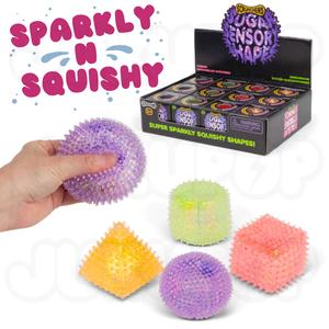 Scrunchems Sensory Sparkly Squishy Maltose Sugar Ball Shapes For Stress Relief, ADHD, Autism & Skin Picking
