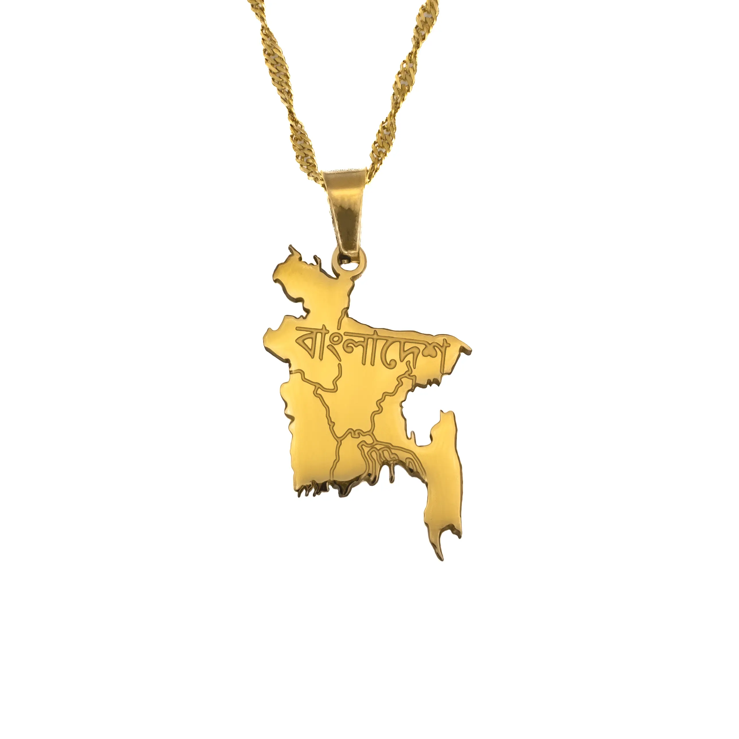 Bangladesh Map Necklace
