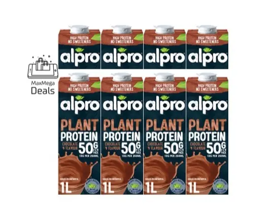 Alpro Plant Protein Chocolate Flavour 1L X 8