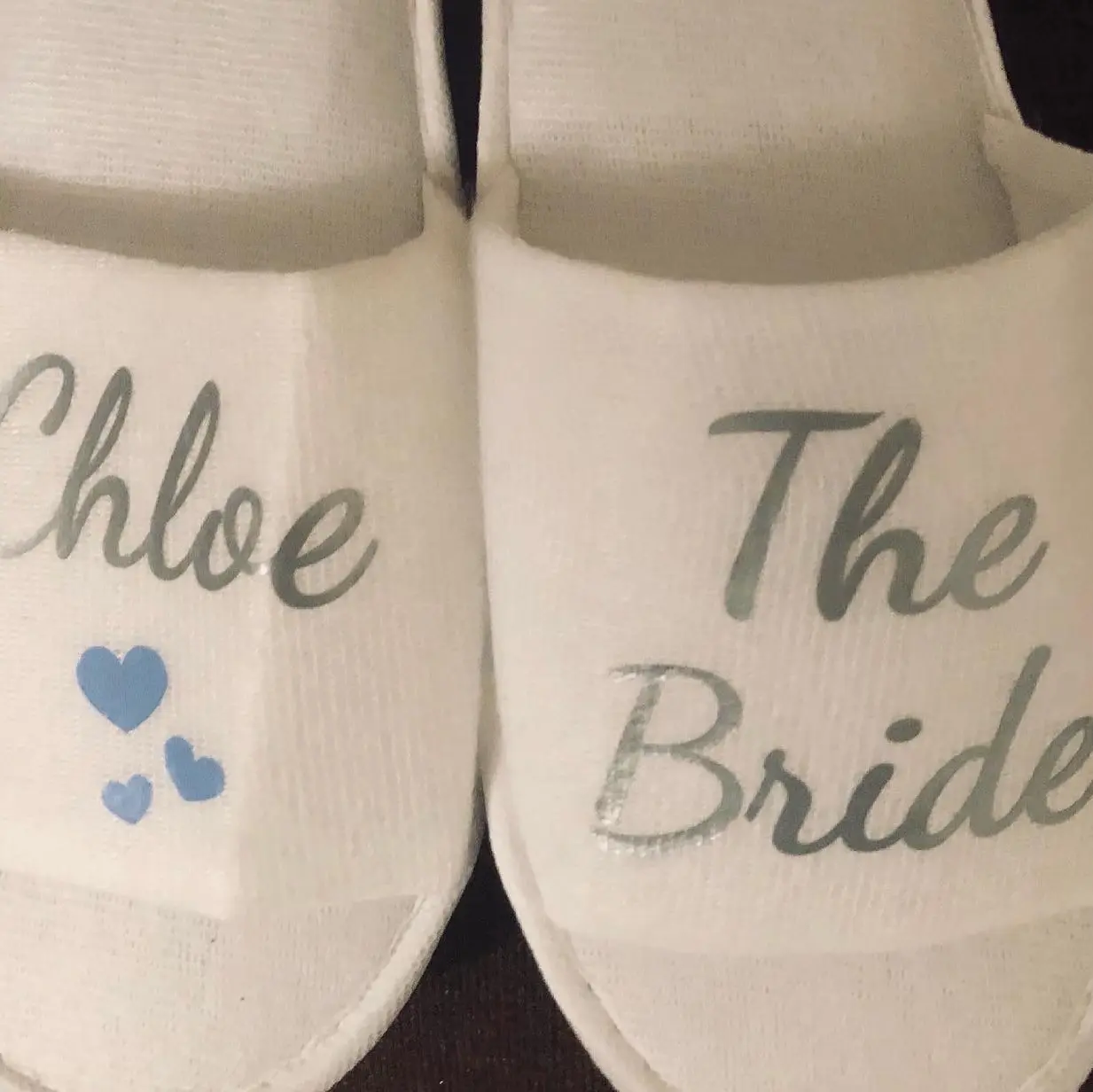 Personalised bridal slippers