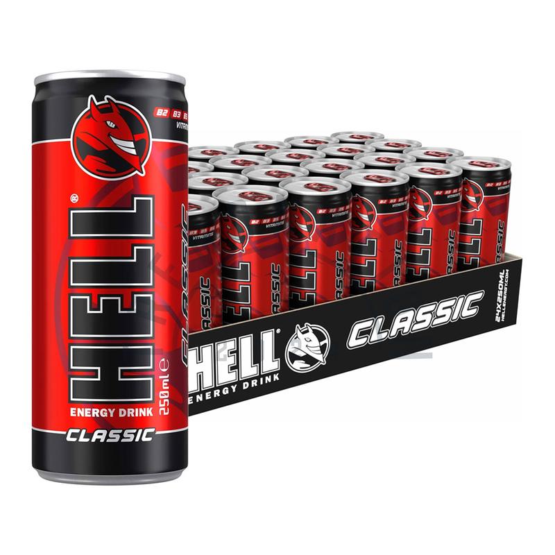 Hell Classic Energy Drink 24 Pack (24 x 250ml) Cans Sports Beverage 1