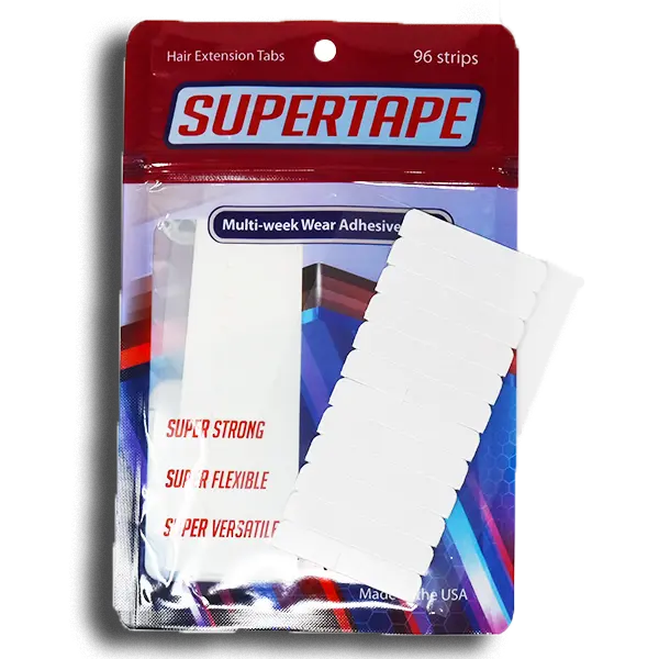 SUPERTAPE Double Sided Hair Extension Tape Tabs - 8 sheets per pack (Total 96 Tabs)