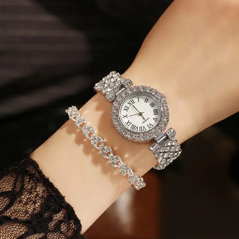 Luxury Women's Quartz Bracelet Watch with Crystal Diamonds - Female Dress Watch 2