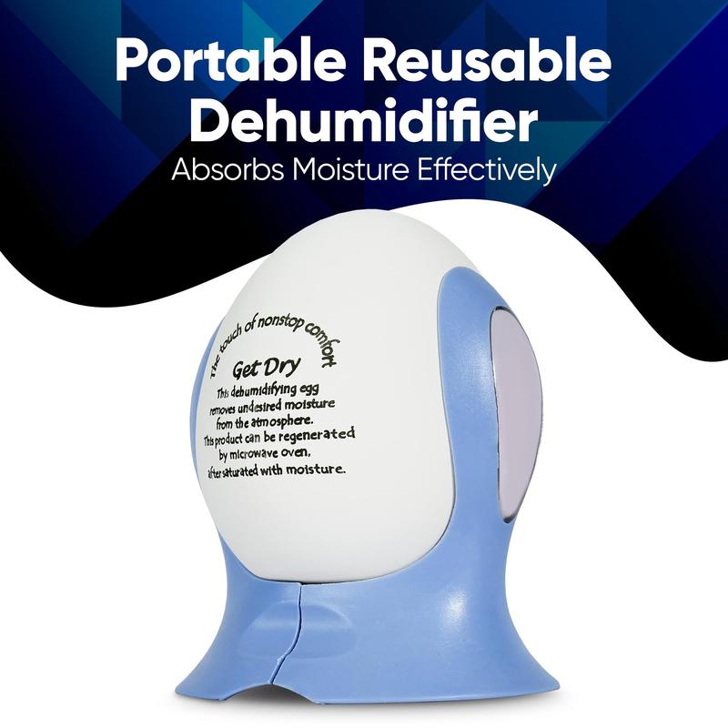 Portable Dehumidifying Egg Dehumidifier - Absorbs Moisture Air Damp - Reusable 1