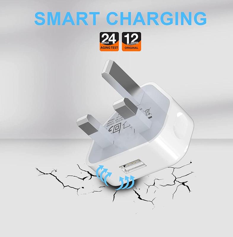 USB Charging 1 Amp, 1 Port, Mains Charger Adaptor 5W, Electronic Smartphone Mobile Device 4