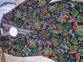 Product Review of Women's Floral Print Embroidered Trim Bishop Sleeve Notch Neck A-line Long Dress, Dresses for Women, Boho Spring & Fall Summer, Maxi Dresses for Vacation, Holiday Dresses, Belleza Fits, Womenswear from S** V**s 🖤** 1