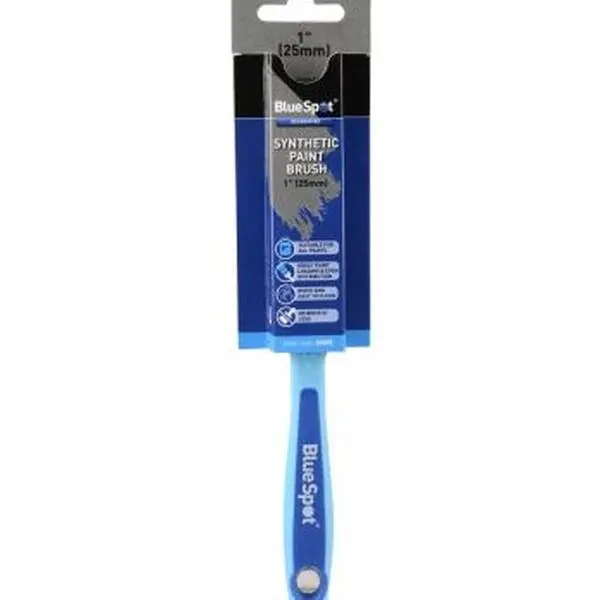 Blue Spot Tools 1" (25mm) Synthetic Paint Brush with Soft Grip Handle