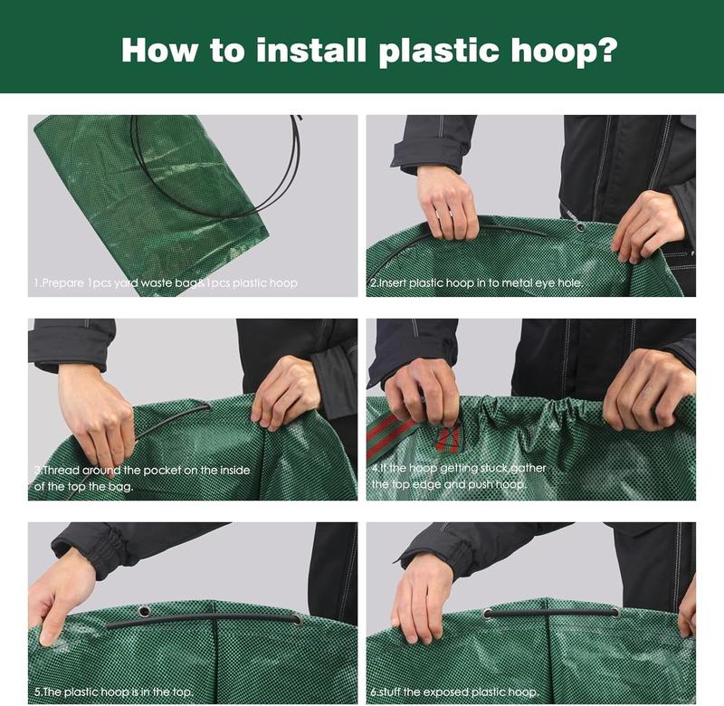 Efforias 1 X Garden Waste Bags 500L Heavy Duty Reusable Sacks for Plant Waste, Grass & Leaves 1