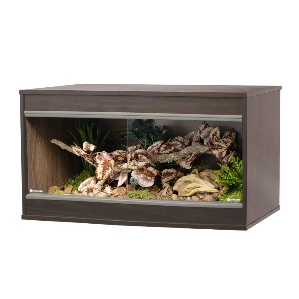 Swell Vivarium Medium Dark Oak - Reptile Housing for Lizards and Snakes