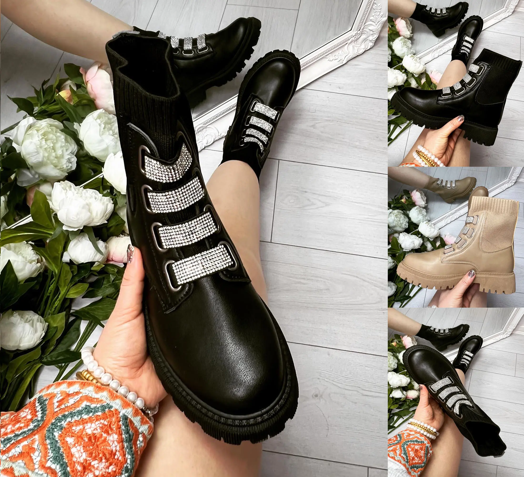 The Kimmi Diamante Ankle Boots Girls Shoe