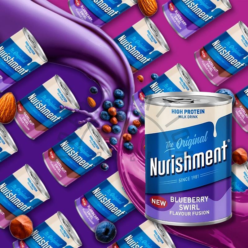 Nurishment High Protein Drink Blueberry Swirl Rich in Vitamins and Minerals 12 Pack (12 x 400g) Beverage Milk 6