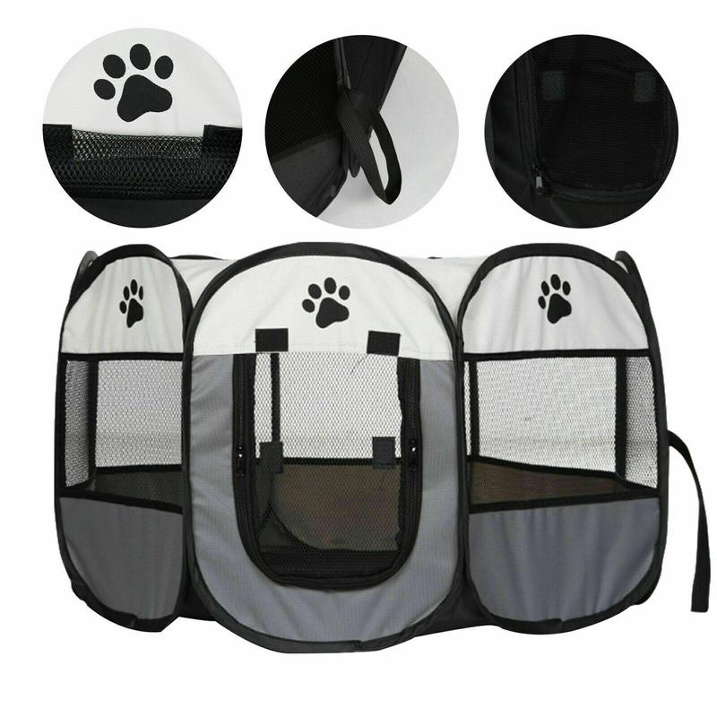 Product Introduction of Large Portable Pet Dog Cat Playpen Tent Oxford Fabric Fence Kennel Cage NEW 6