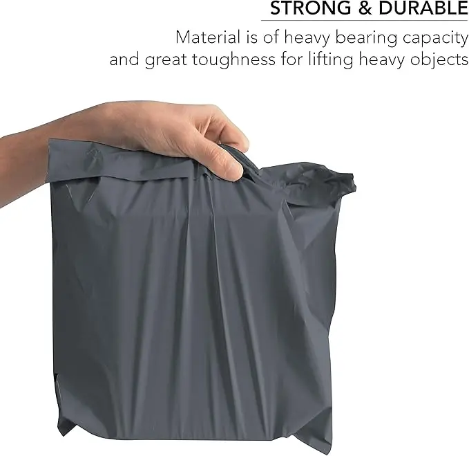 Grey Mailing Bags (Pack of 100) | Self Adhesive postage bags for clothes - parcel bags, shipping bags, postal bags, packaging bags, Sealable Grey Mailing Bags Large 4