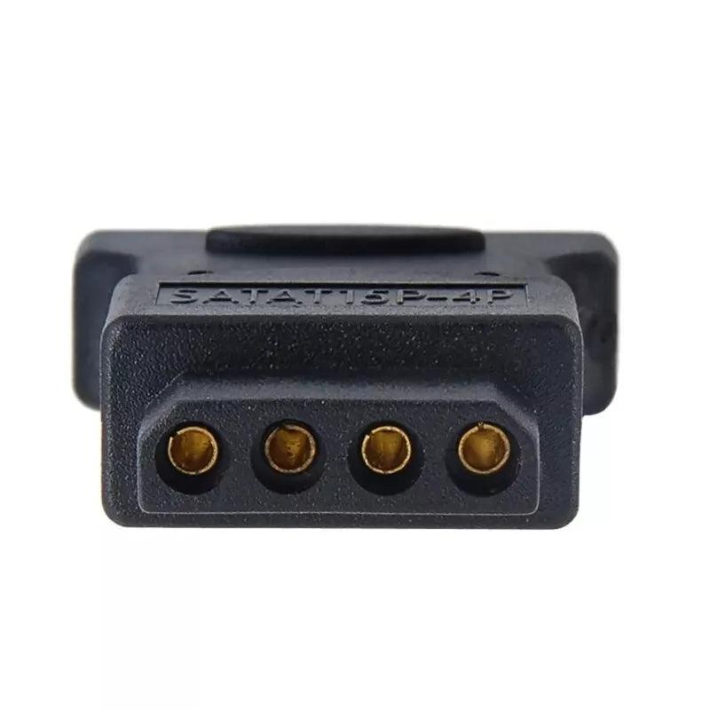 SATA 15Pin Male to 4Pin IDE Molex Female Power Extension Adapter 3