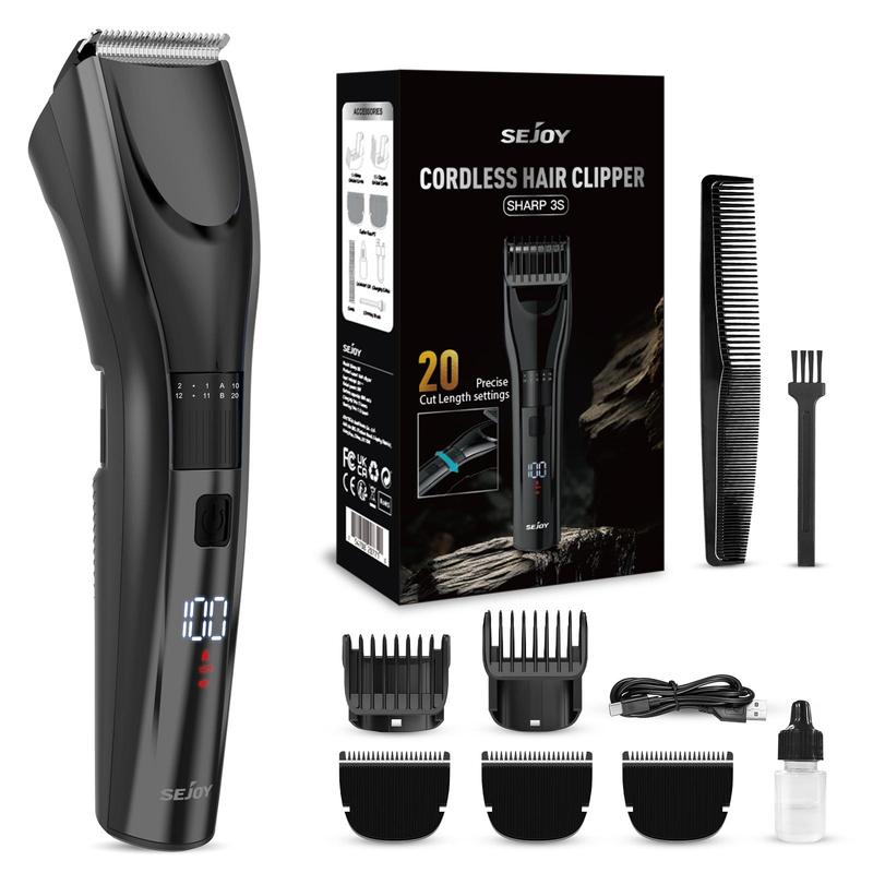 Sejoy Hair Trimmer Electric for Men Women rechargeable LED Display Hair Clipper  Beard Shaving Body Trimmer Professional Barber 6