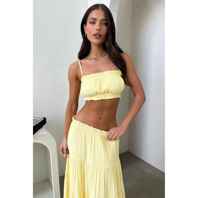 Thats So Fetch Selina Maxi Skirt - Yellow 1