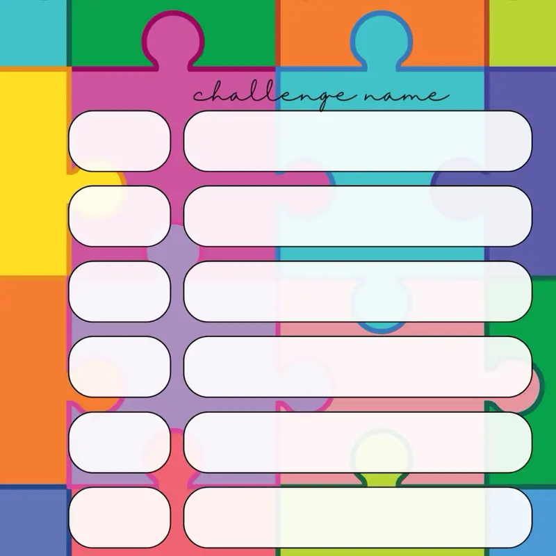 Roll with it challenges dashboard with 6 OR 10 slots | Let the dice decide | Challenges binder | Cash stuffing 7