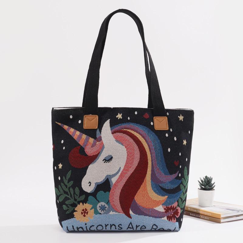 Unicorns Are Real Tapestry Tote Style Bag 0