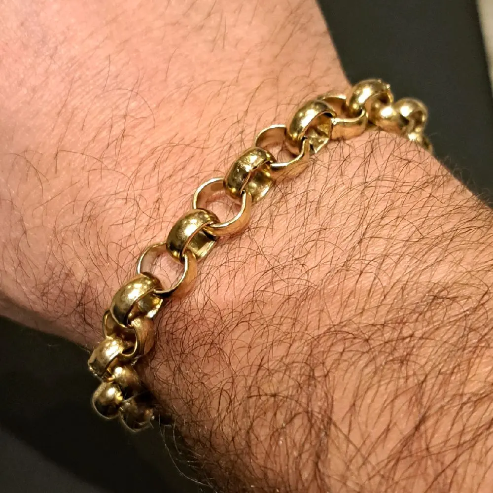 medium weight belcher bracelet. gold or silver plated available stainless Steel