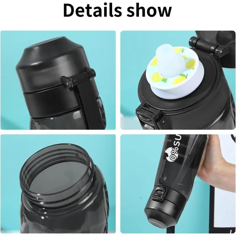Air Water Bottle 12 Flavor Pods Up 22oz Fruit Fragrance Scented Water Cup BPA Free 0% Sugar For Outdoor Sports,Gifts From Friends (1 bottle Matte Black+12 scent pods) 8
