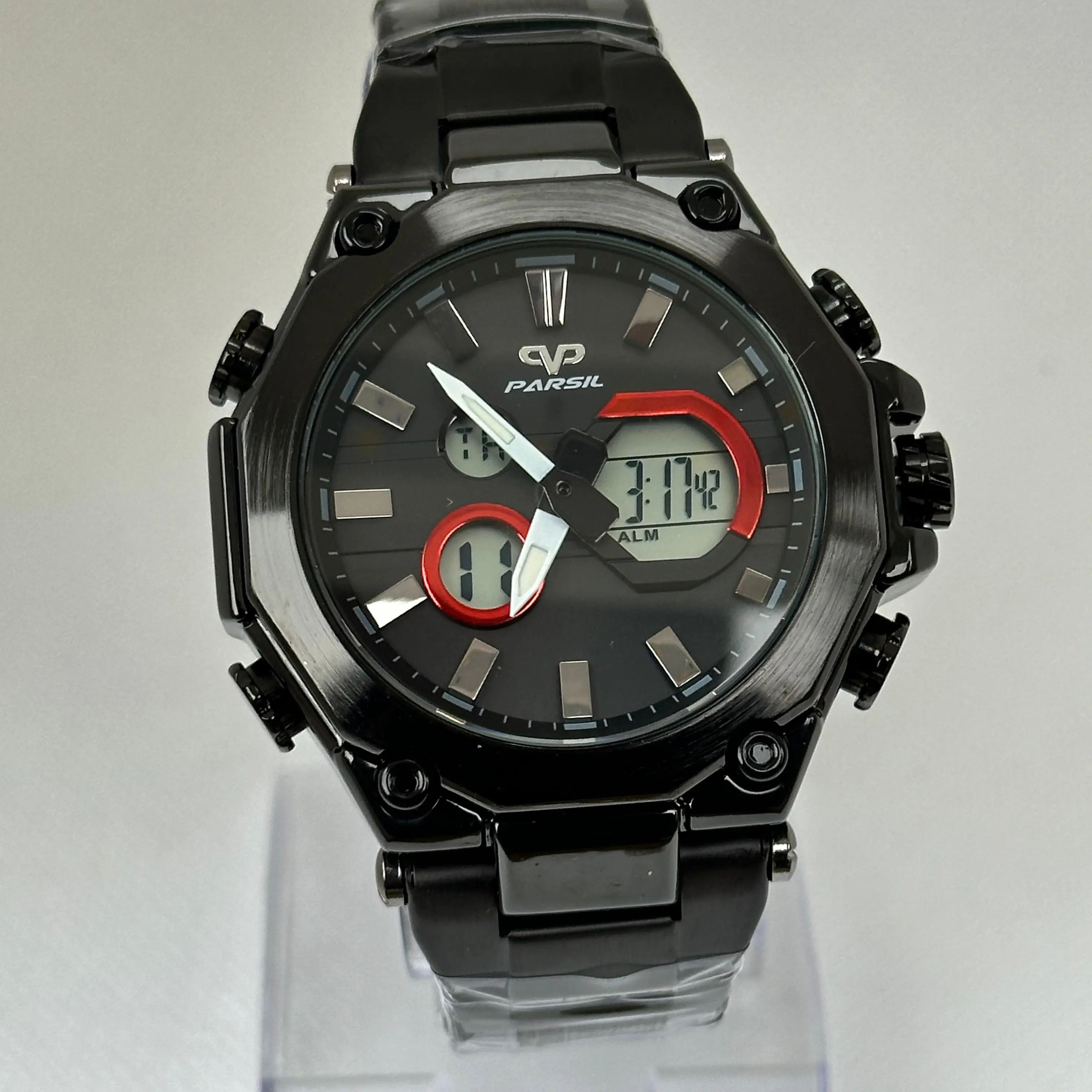 Men's Full Steel Sport Watch – Waterproof, Quartz, Business Casual, Fashion Timepiece with Beautiful Black Gift Box