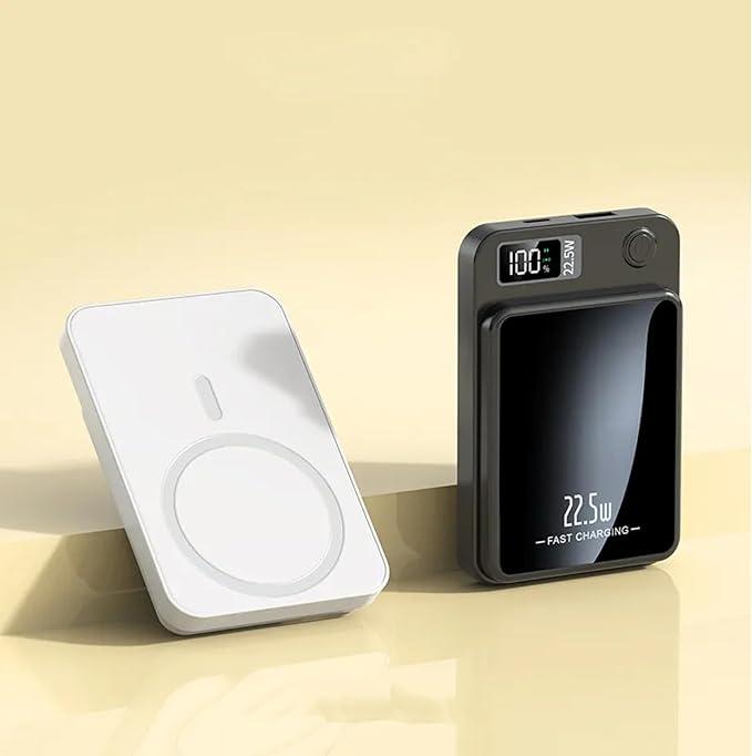 Portable Magnetic Wireless Power Bank, 1 Count 5000mAh 22.5W/PD20W Fast Charging Power Bank with LED Digital Display, Suitable for Outdoor Travel, Power Bank for Smartphone, Mobile Phone Accessories, for Magsafe Charger, Travel Accessories 1