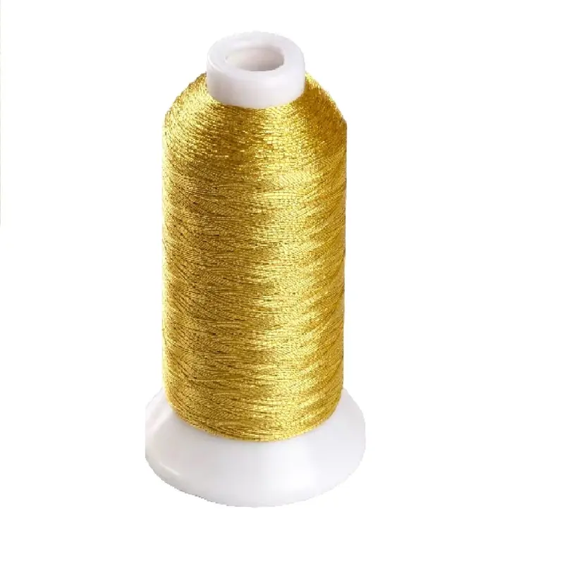 Metallic Embroidery Threads – Gold, Light Gold, Silver & Copper | 3000 Meters Cones 7