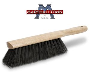 Marshalltown 9" Beaver Tail Style Soft Horse Hair Brickies Hickory Handle Brick Concrete Mortar Brush, M6517