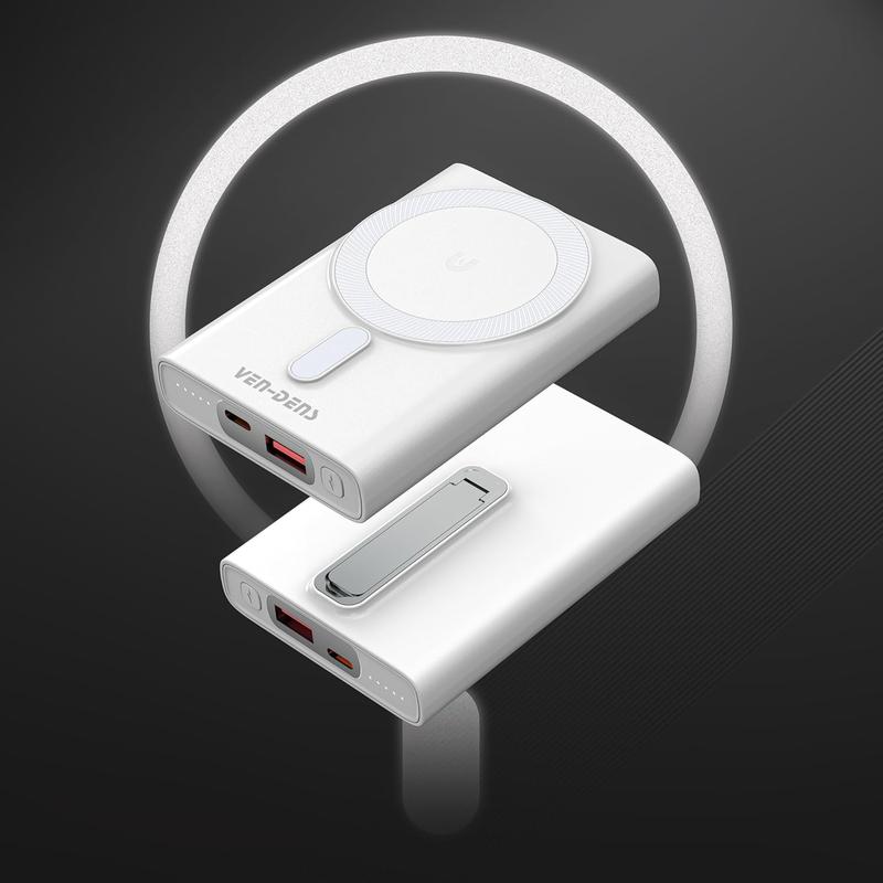 Magnetic Wireless Powerbank 10000mah- Ultra Slim, Fast Charging, High Capacity, Wireless Charger, PORTABLE, 2 in 1 quick charger power bank, for outdoor, Portable power station Smartphone Phone Accessories Cable Device Mobile Chargeable Usb Protection 6
