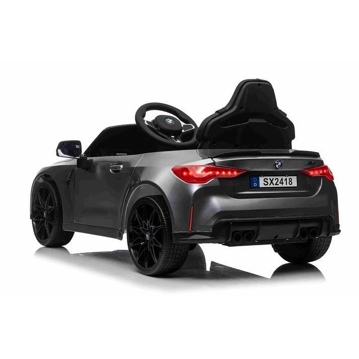 Licensed BMW M4 12V Kids Ride on Car With Remote - Metallic Silver 7