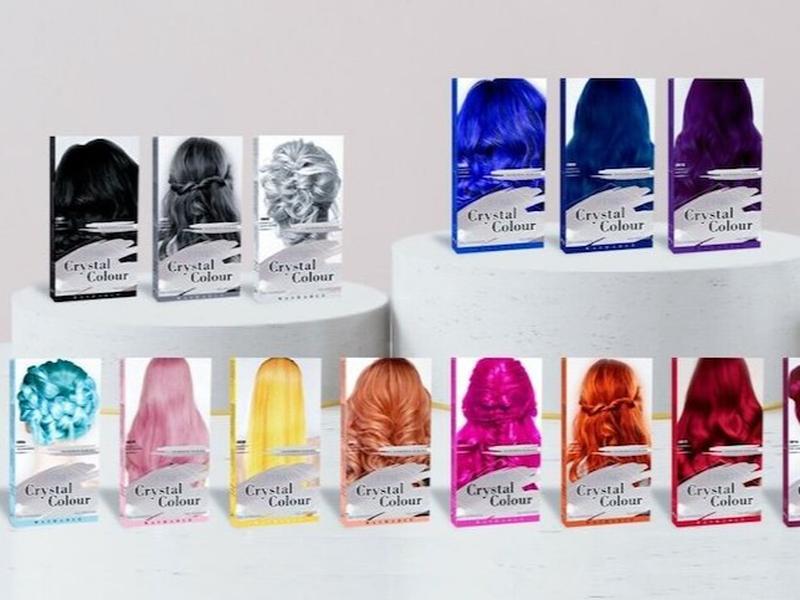 FYNE crystal colors semi-permanant hair dye Haircare no amonia no peroxide 2*50 ml neon yellow 1