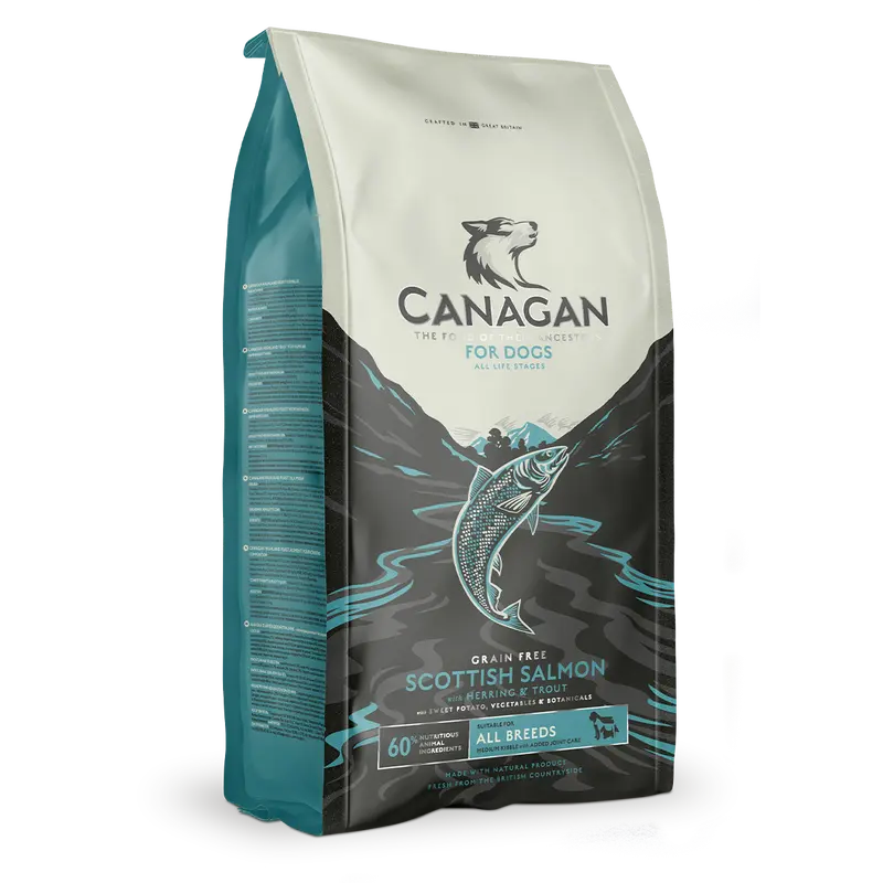 Canagan Scottish Salmon Grain Free Dry Dog Food for Puppies and Adults 2kg 0